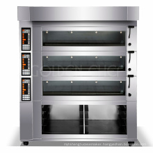 4 deck 12 tray electric control commercial steam deck oven electric pizza deck oven baking oven electric